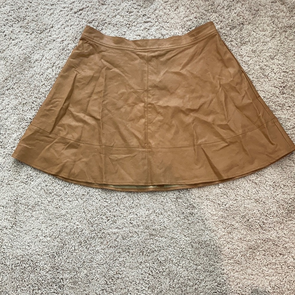 Light brown leather skirt size large